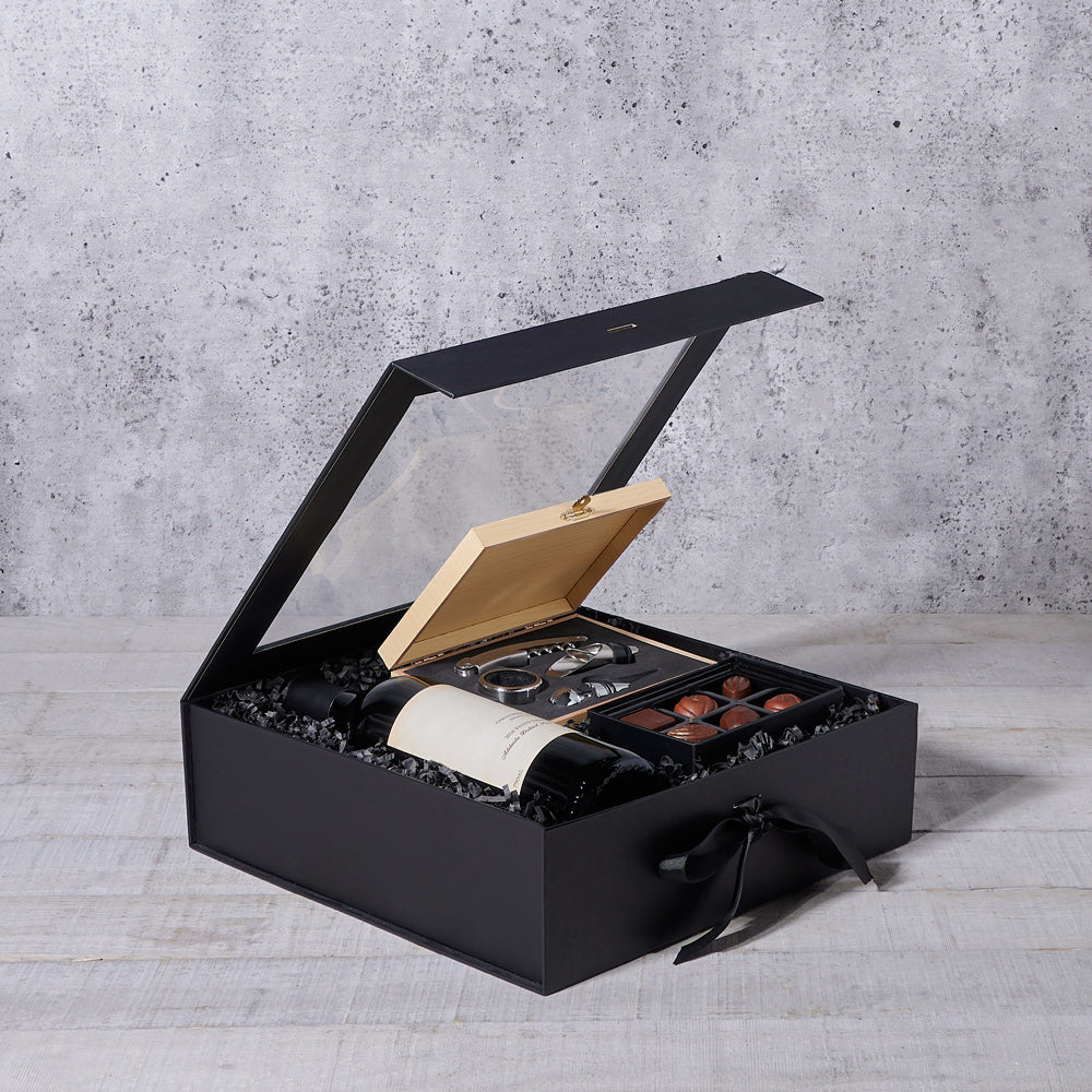 Wine Lover’s Delight Gift Set, wine gift, wine, chocolate gift, Hazelton's