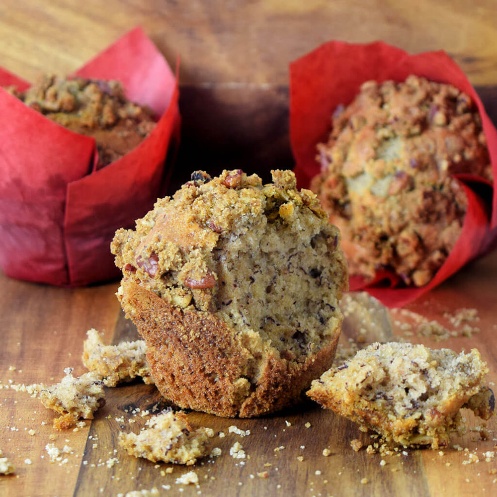 Banana Muffins with Pecan Streusel – how the gift is presented
