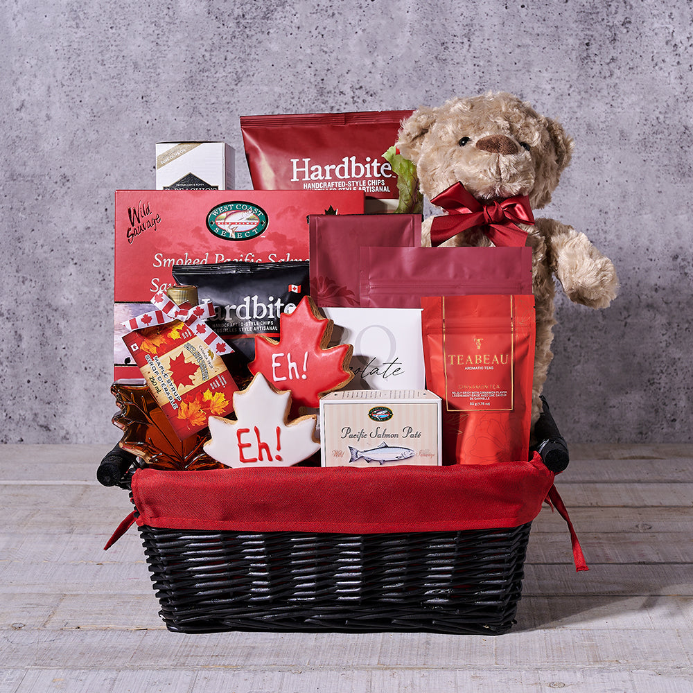 Maple and Smoked Salmon Gift Basket – how the gift is presented