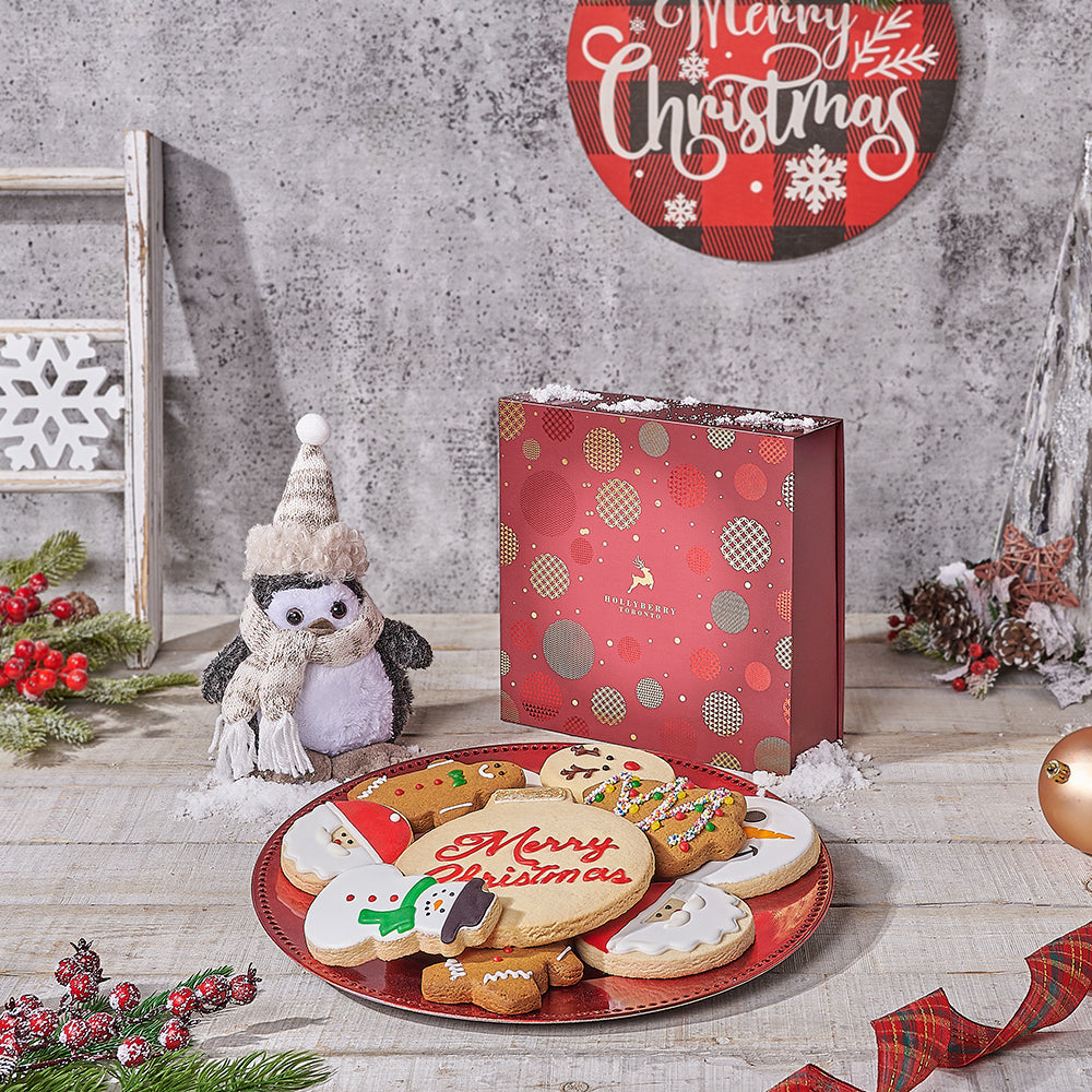Christmas Cookie & Classic Penguin Set, christmas gift, christmas, cookie gift, cookie