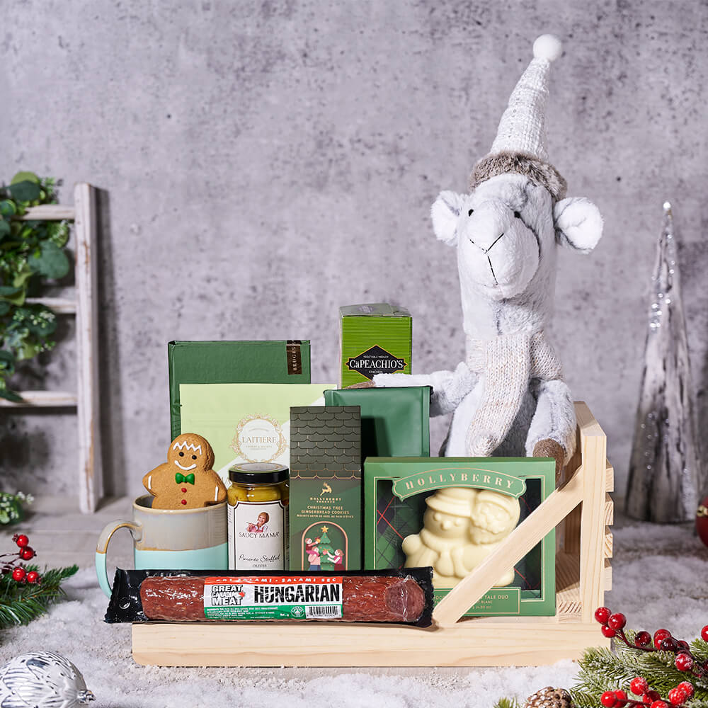 Coffee & Chocolate Christmas Basket, christmas gift, christmas, holiday gift, holiday, gourmet gift