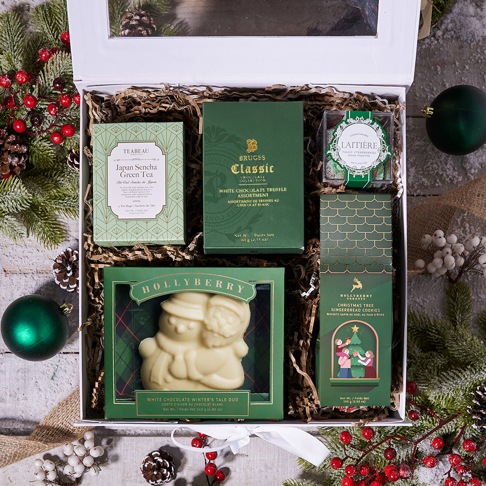 Holiday Treats White Chocolate Box – how the gift is presented