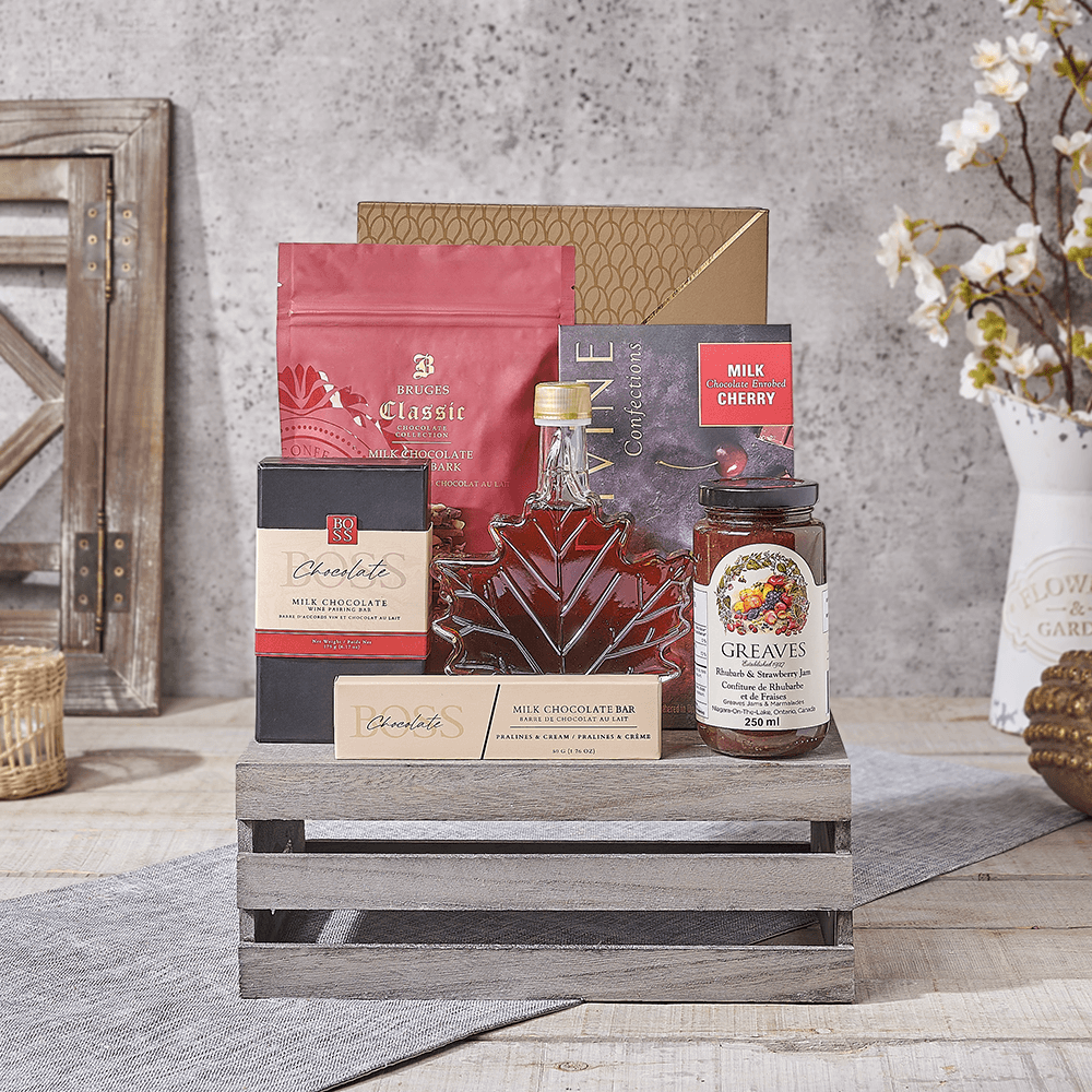 Halal Sweet Treat Gift Crate, halal gift, halal, gourmet gift, gourmet, chocolate gift, chocolate