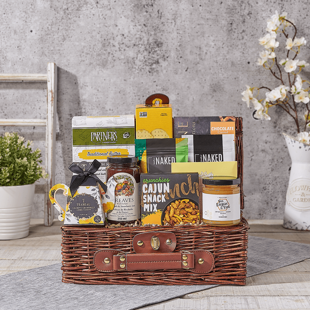 Halal Tea & Treat Picnic Gift, tea gift, tea, chocolate gift, chocolate, halal gift, halal