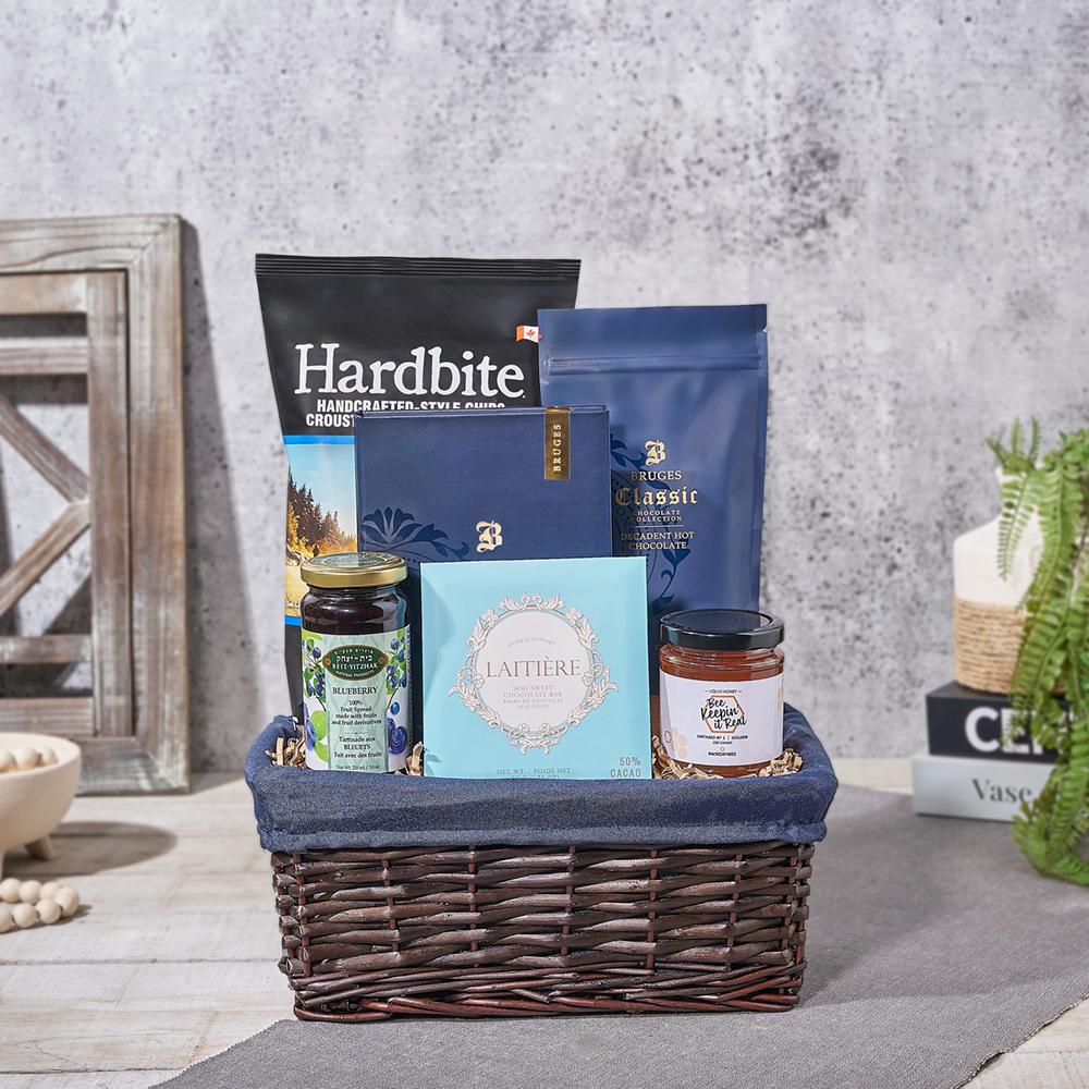 Hanukkah Kosher Treats Basket, kosher gift, kosher, chocolate gift, chocolate