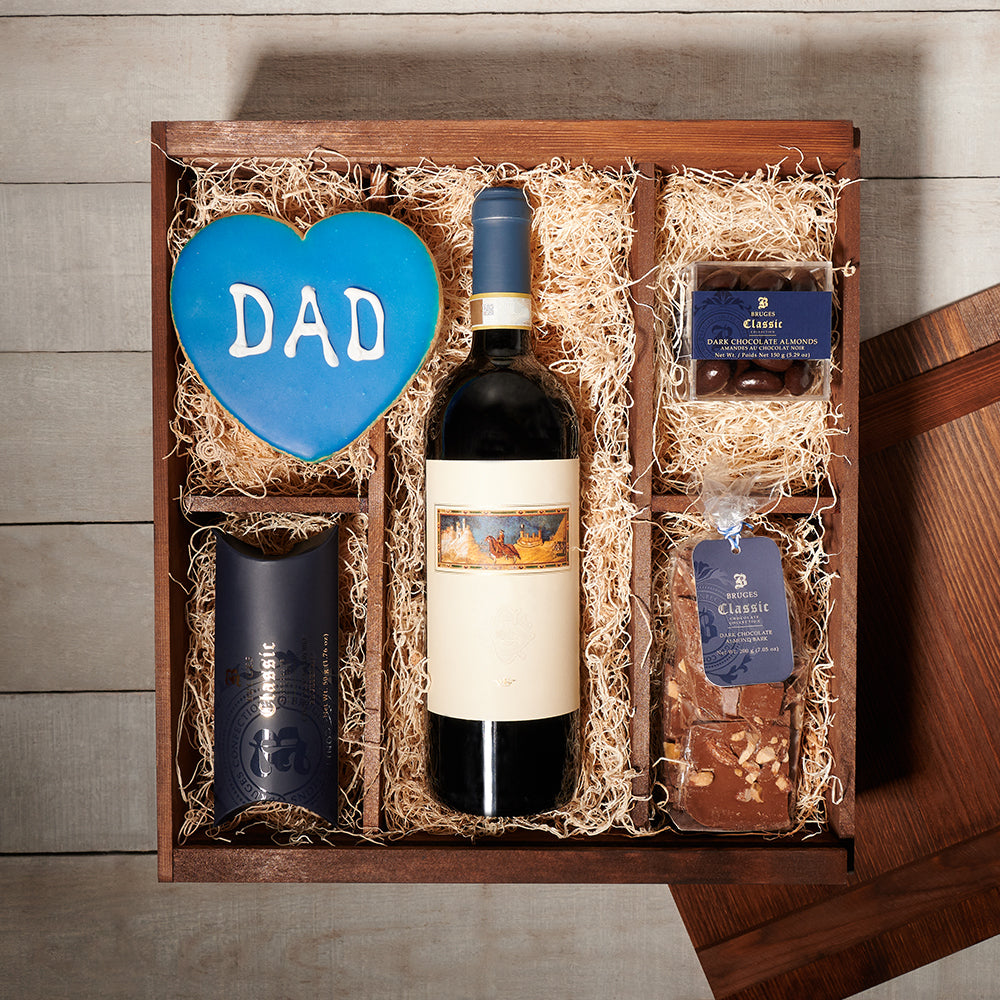 Father's Day wine & chocolate gift box set, Same day