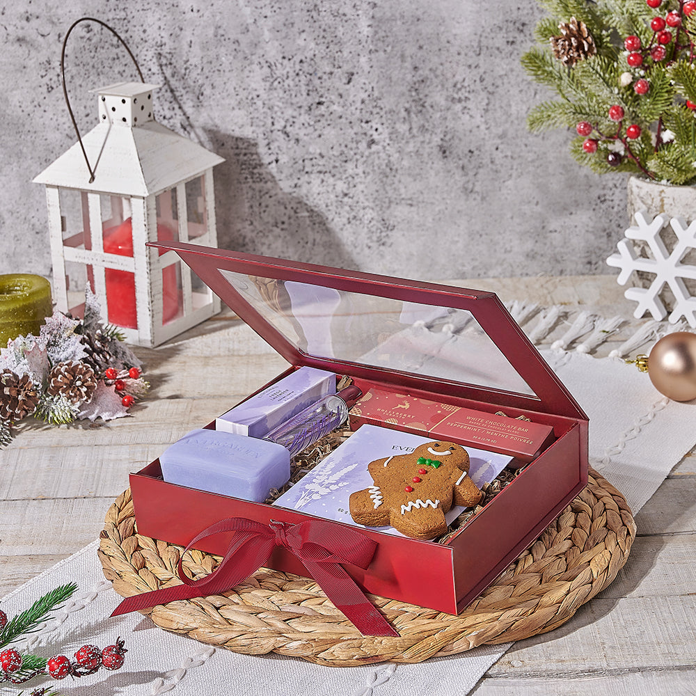 Holiday Lavender Bath and Spa Gift – how the gift is presented