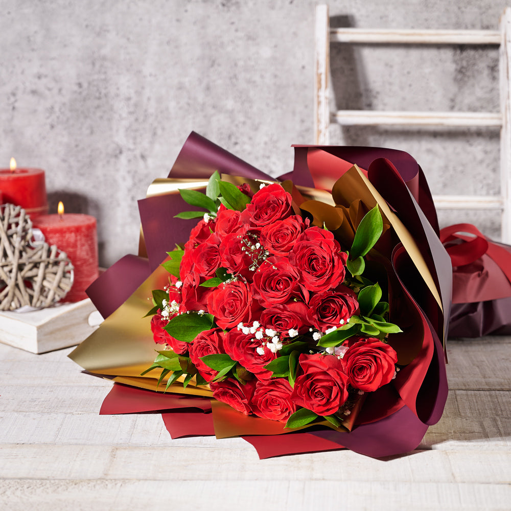 Traditional Red Rose Bouquet, Same Day Flower Delivery, roses, Valentine's Day gifts