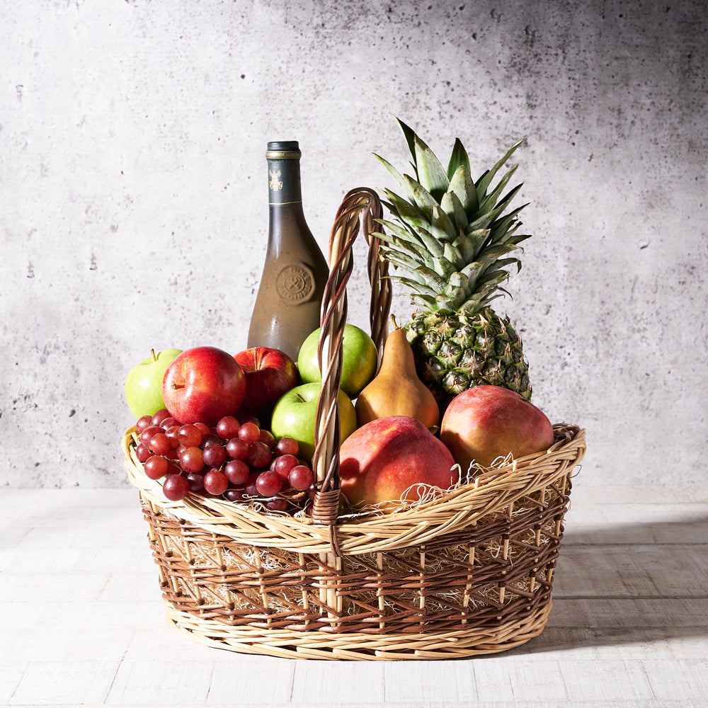 Fresh Fruit with Red Wine Gift – how the gift is presented