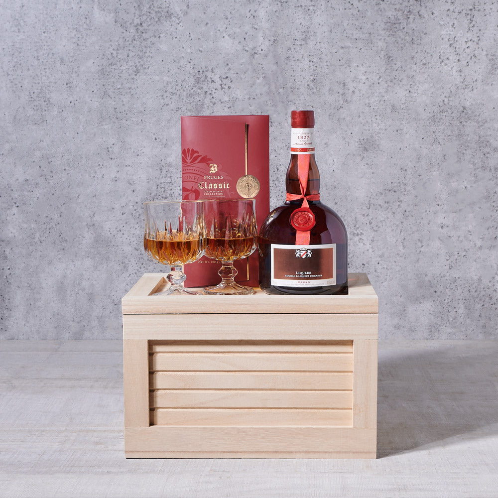 Grand Evening Gift Crate – how the gift is presented