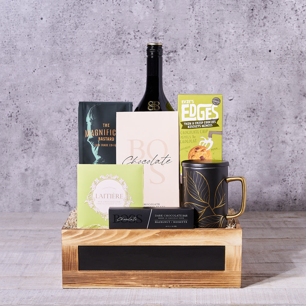 Irish Coffee & Cream Dessert Box – how the gift is presented
