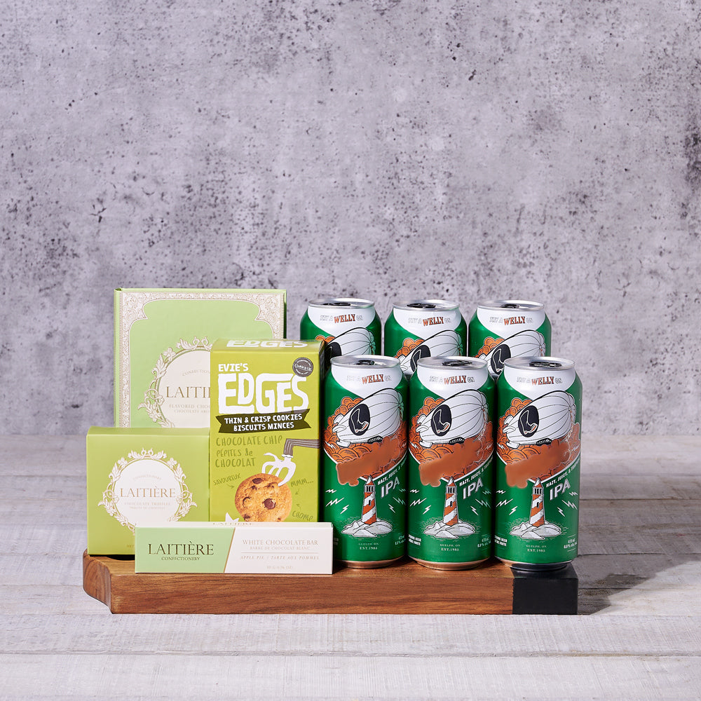 St Patricks Beer and Chocolate Gift – how the gift is presented