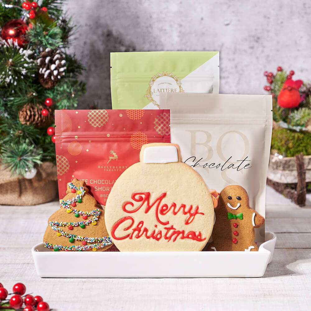 Christmas Cookie Collection Basket – how the gift is presented
