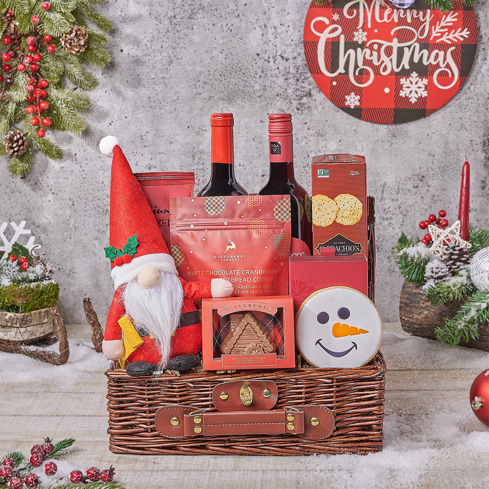 Two-Bottle Wine Christmas Gift – how the gift is presented