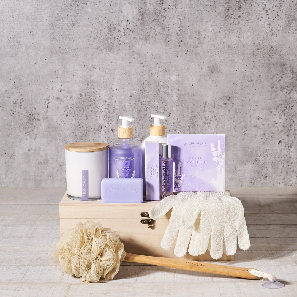 The Lavish Lavender Dreams Spa Gift Set, spa gift set, Mother's Day, bath salts, bath products, bath & body, bath, Spa