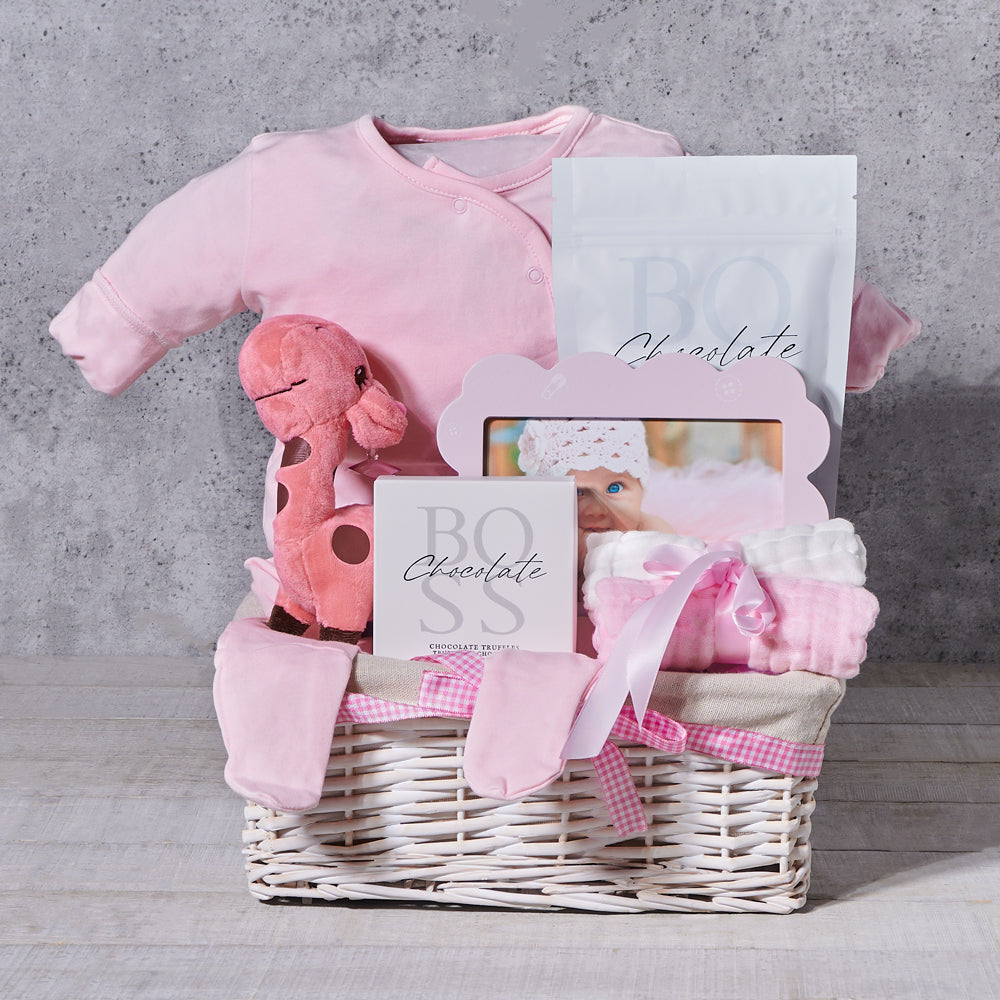 Baby Girl Truffle Gift Set – how the gift is presented