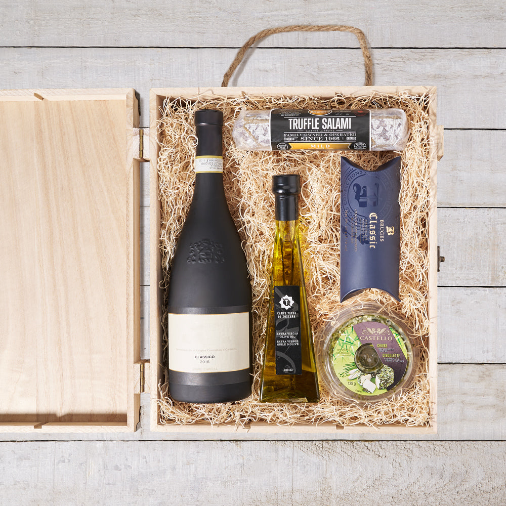 Wine Lovers Gift Box, Wine Gift Baskets, Gourmet Gift Baskets, Gourmet Gift Crate, Hazelton's