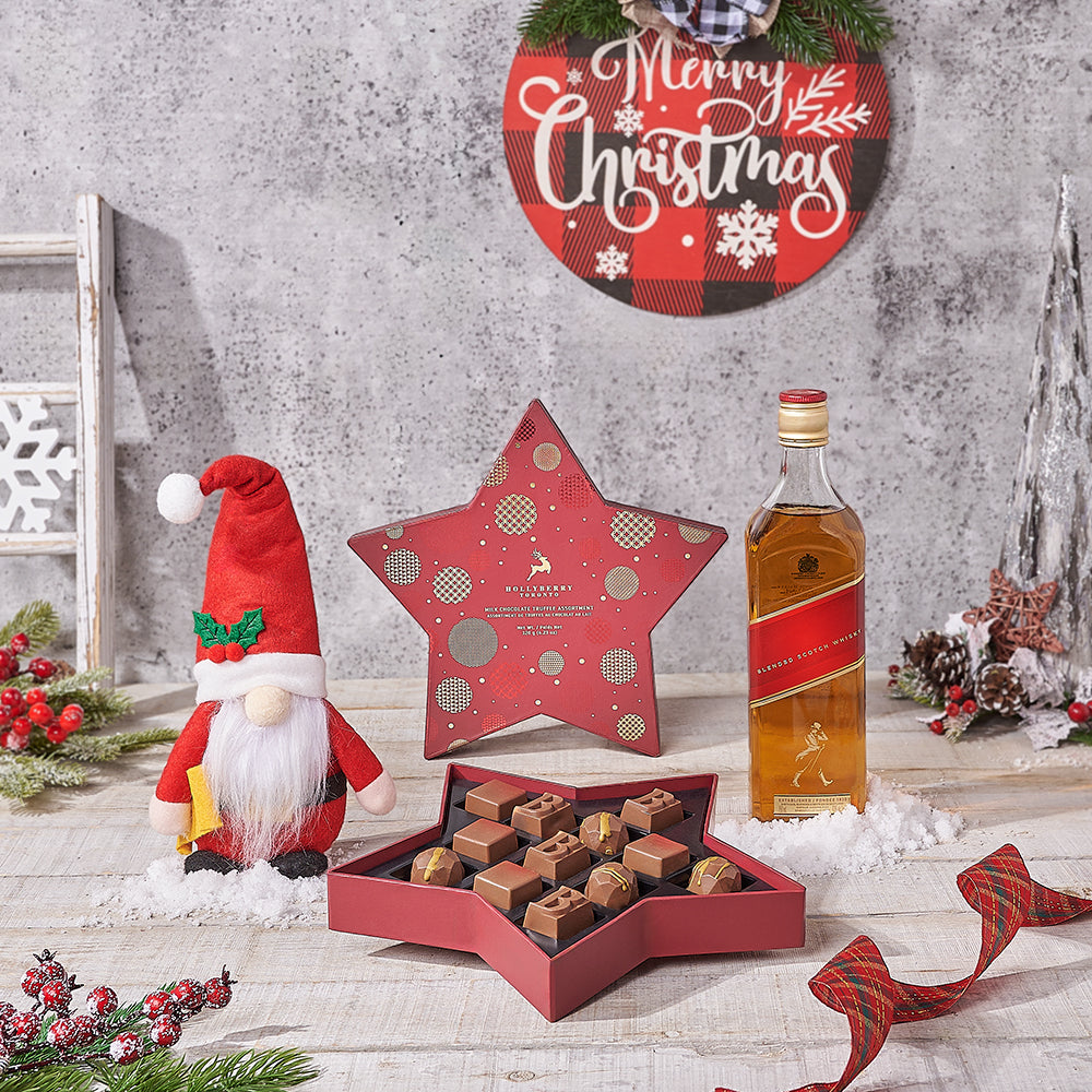 Spirits of the Yule Gift, christmas gift, christmas, chocolate gift, chocolate, liquor gift, liquor, santa gift, santa