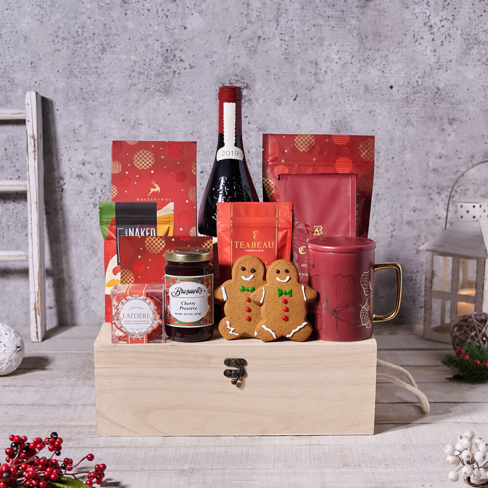 Festive Wine Box Gift – how the gift is presented