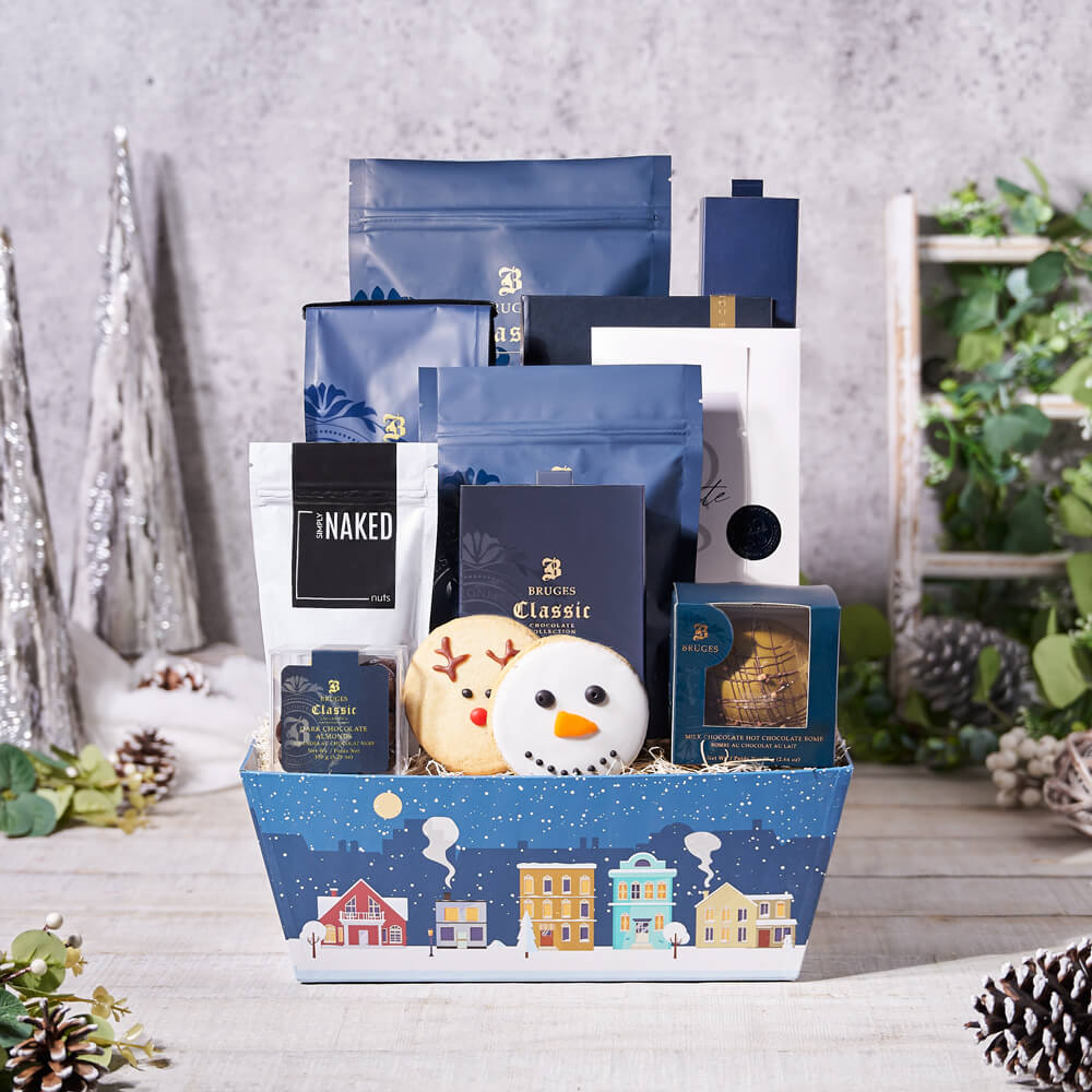 Christmas Coffee and Chocolate Tray – how the gift is presented