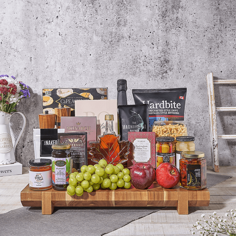 Tastes of The Shuk Mahane Yehuda Kosher Gift Basket, kosher gift, kosher, champagne gift, champagne, sparkling wine gift, sparkling wine