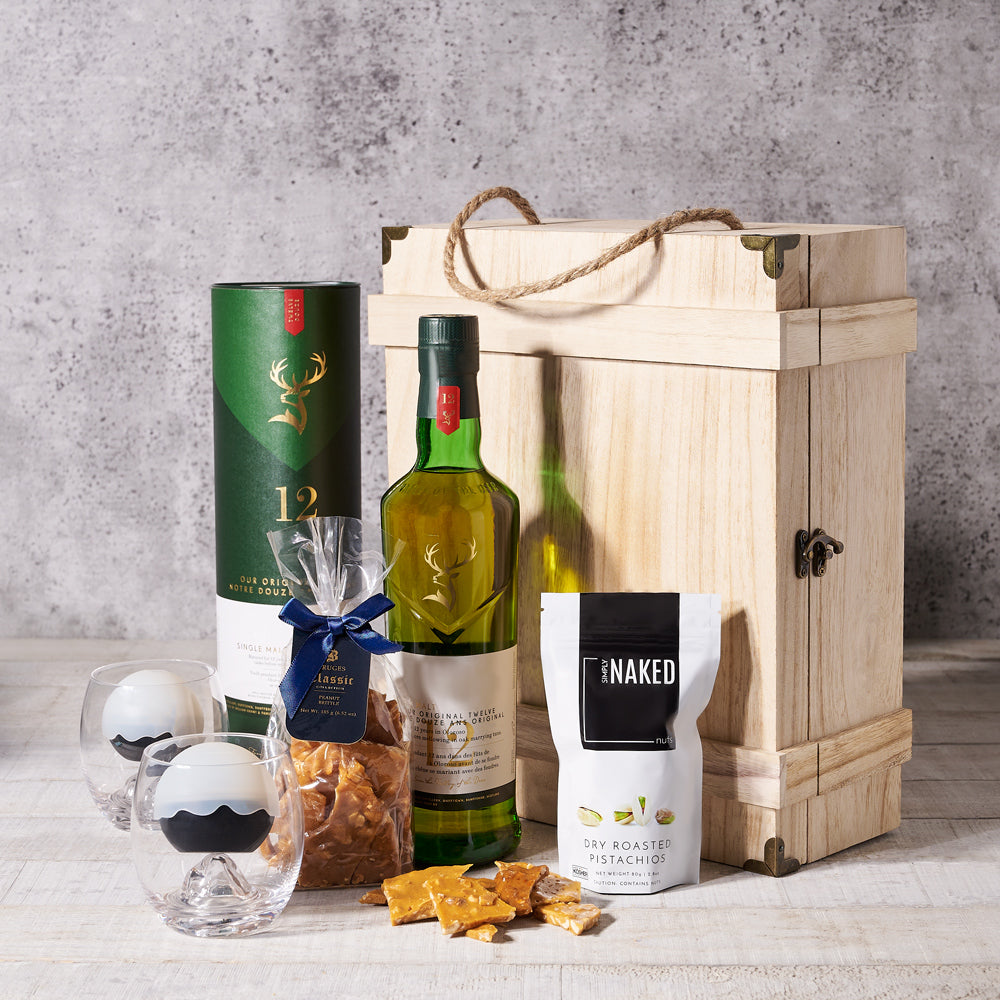 nuts, whiskey, xmas2018, Pretzels, Liquor, Glassware, crackers, chocolate, Brittle, liquor gift basket delivery, delivery liquor gift basket, christmas basket