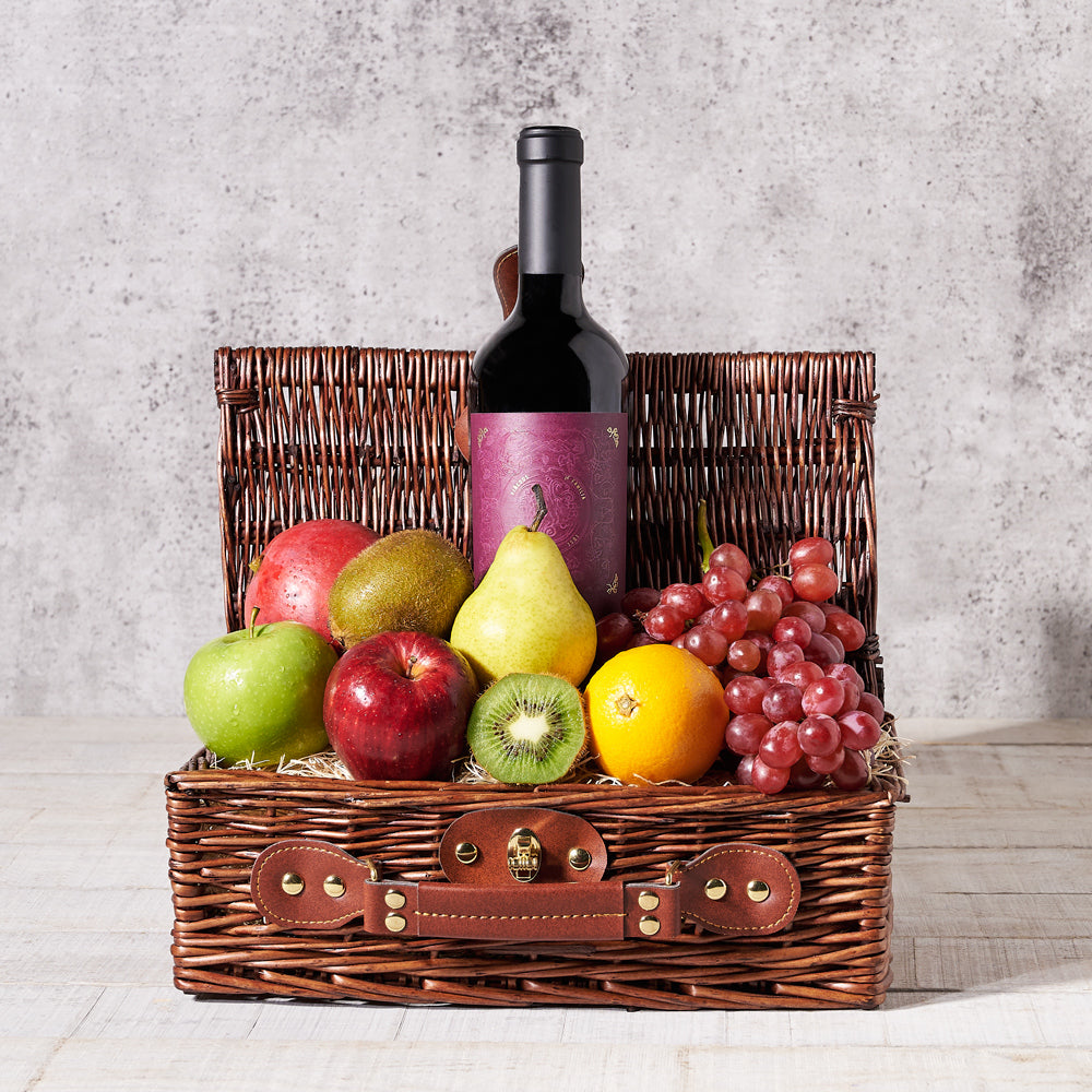 Bartalucci Wine Gift Basket, Wine Gift Baskets, Gourmet Gift Baskets, Fruits Gift Baskets
