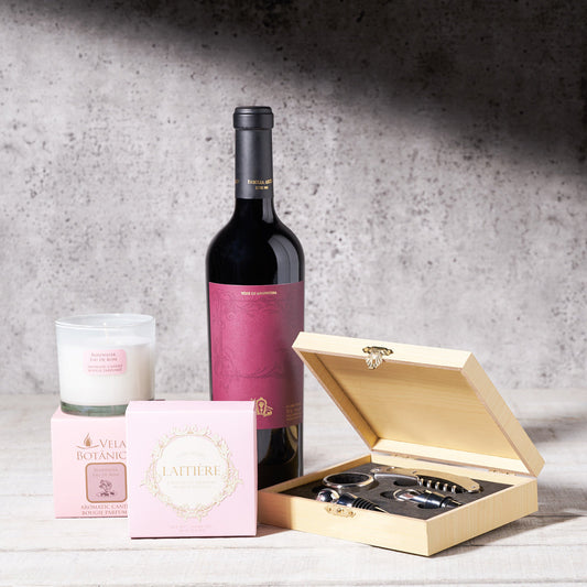 Indulgent Relaxation Wine Gift Set, Wine Gift Baskets, Gourmet Gift Baskets