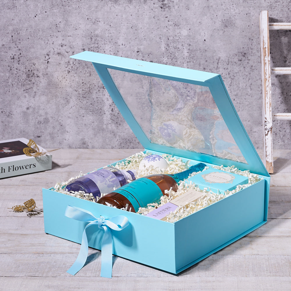 The Sweetest Mom Gift Basket, mother's day, champagne gift, spa gift 