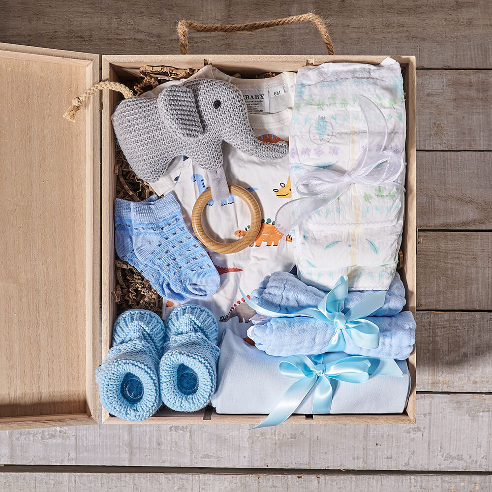 Baby Boy Crate Set – how the gift is presented