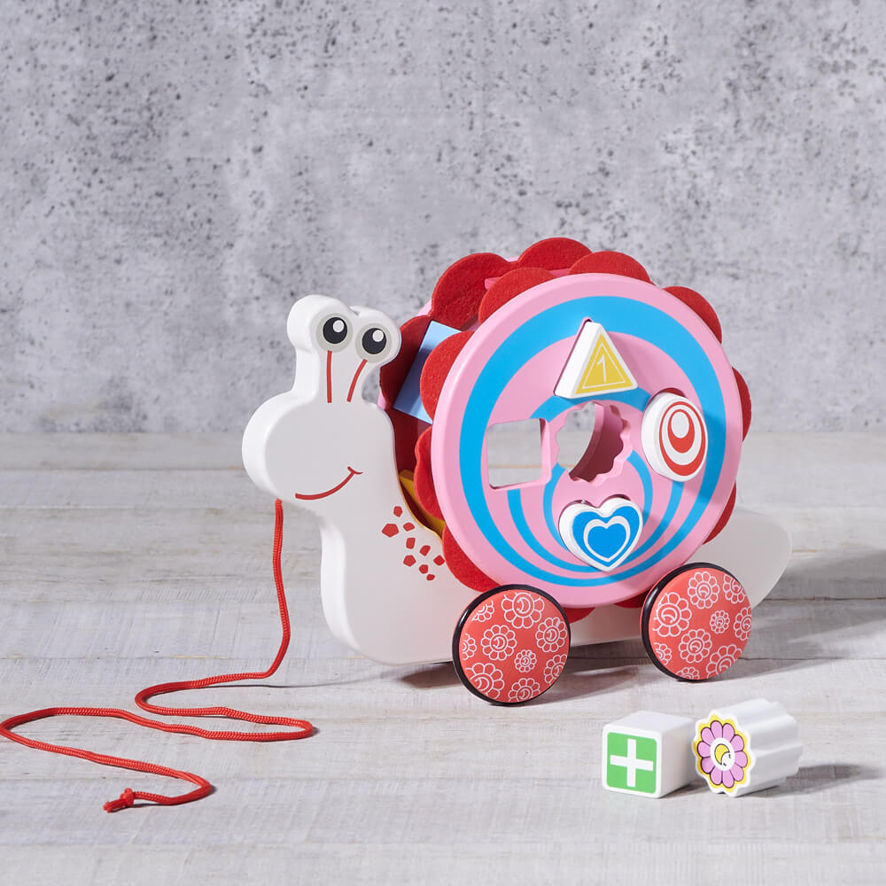 Birbaby Pull Along Snail Toy, baby gift, baby, baby toy gift, wooden toy, wooden toy gift