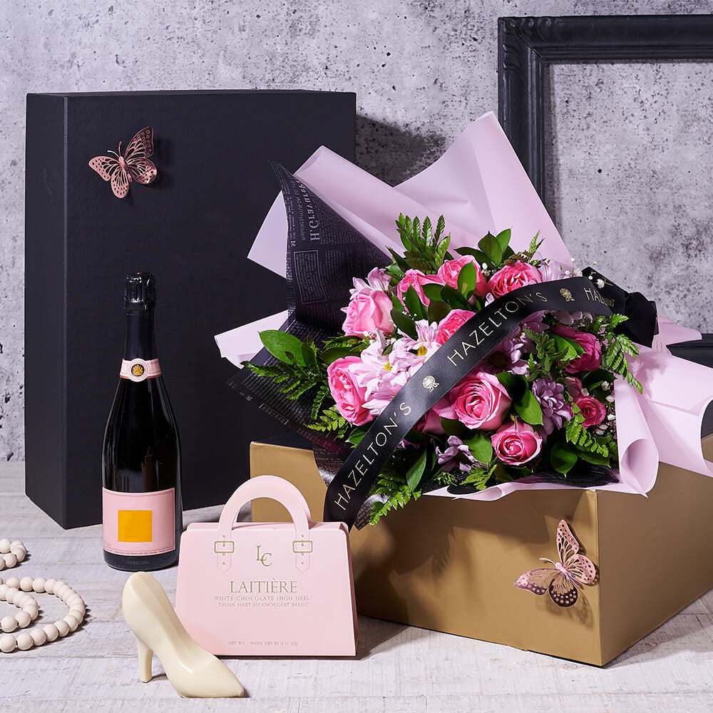 Champagne Decadence Bouquet Gift Set