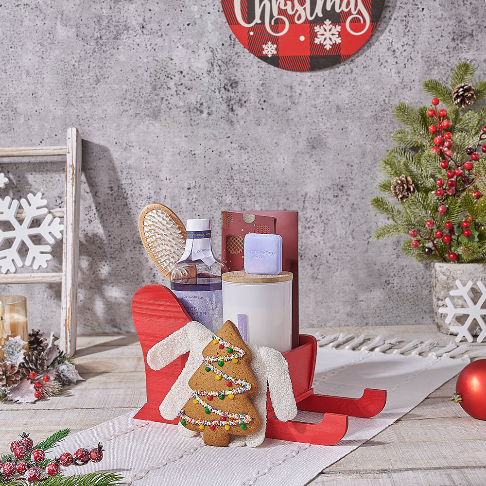 Christmas Lavender Bath Set – how the gift is presented