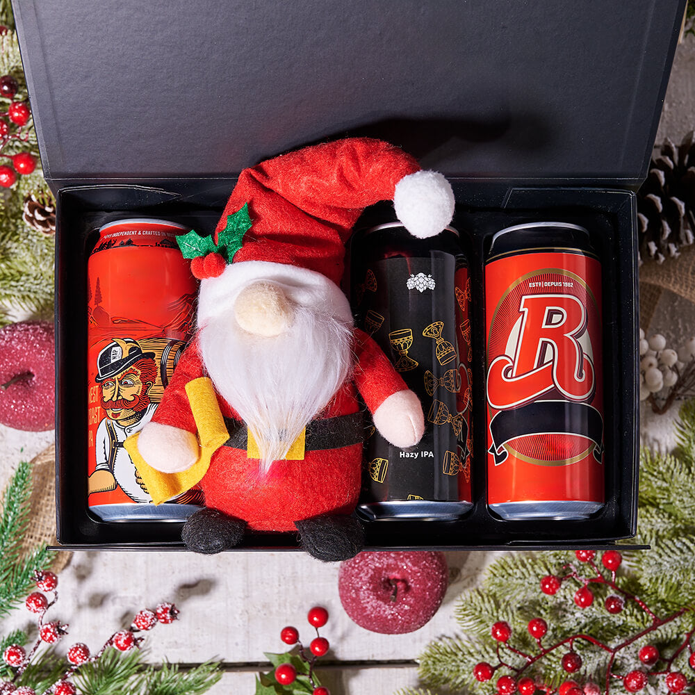 Christmas Beer and Plush Gift – how the gift is presented