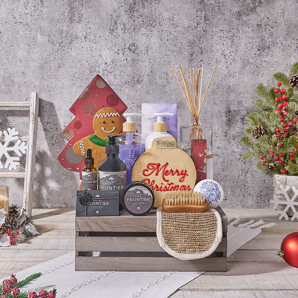 Spa Gift Crate Christmas – how the gift is presented