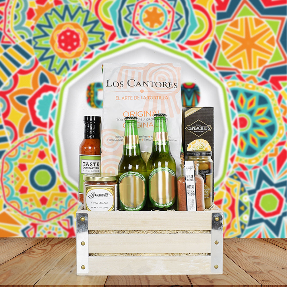 Beer Crate with Braswell's Salsa – how the gift is presented