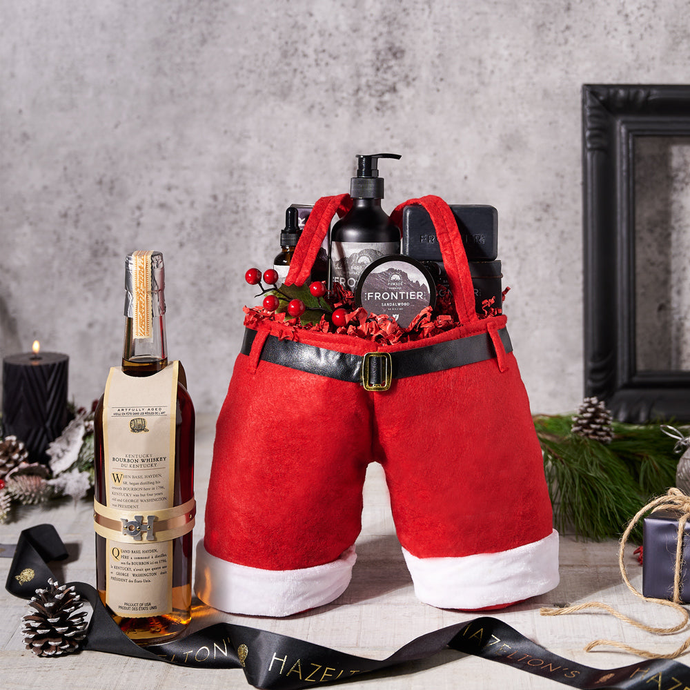 Whiskey and Santas Pants Gift Set – how the gift is presented
