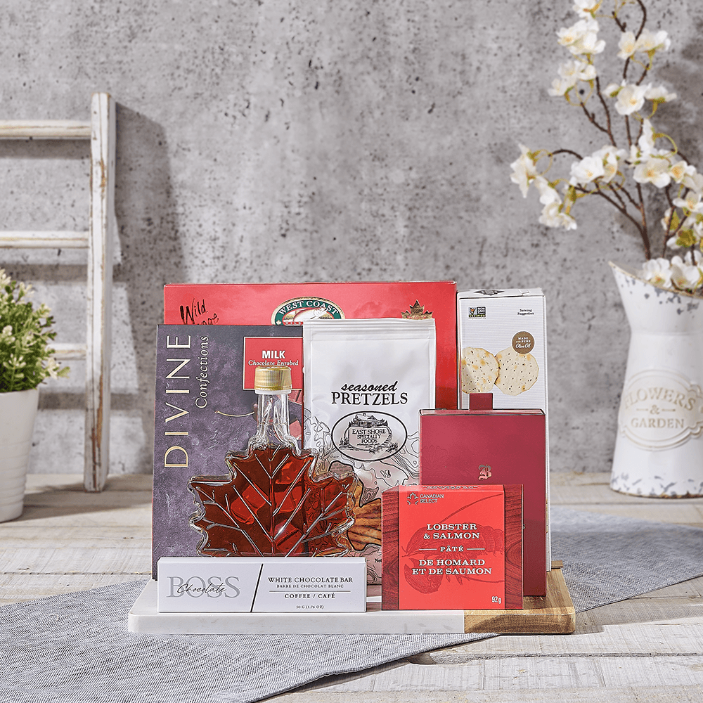 Halal Maple Tide Tasting Board – how the gift is presented