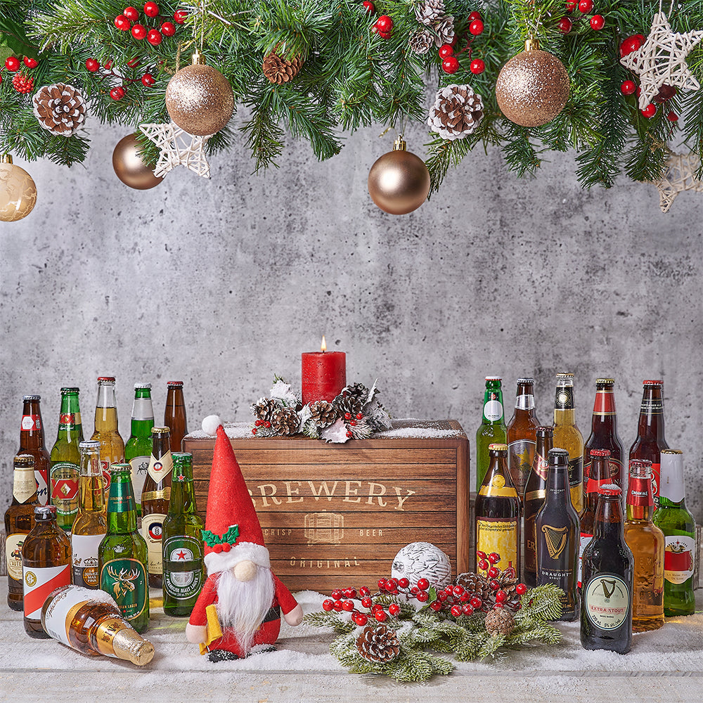 Beer Gift Box with Plush Santa – how the gift is presented