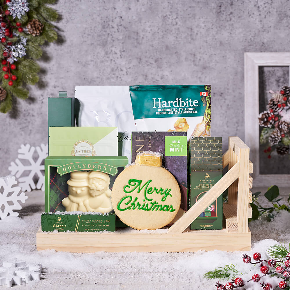 Holiday Handmade Treats Gift Basket – how the gift is presented