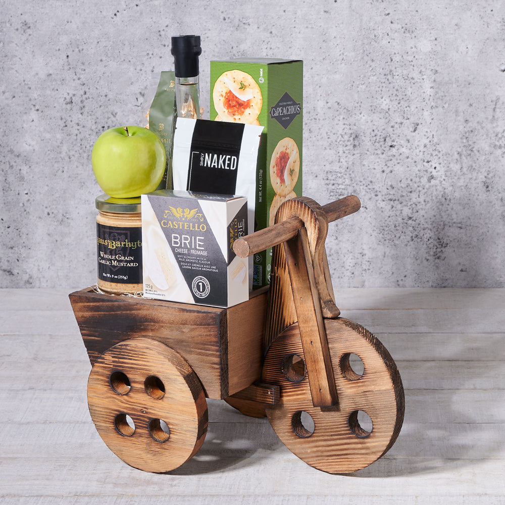 Gourmet Cheese & Apple Snack Gift – how the gift is presented