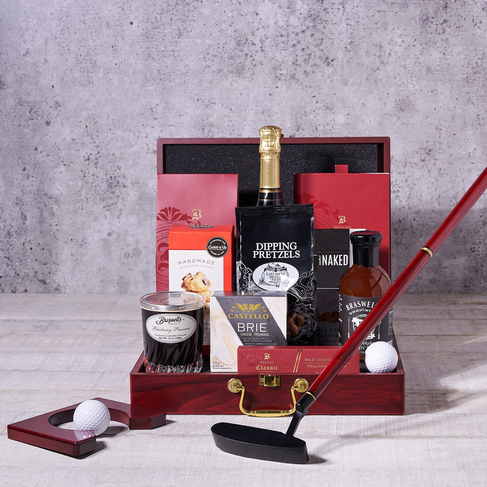 Artisanal Sparkling Wine Gift Basket – how the gift is presented