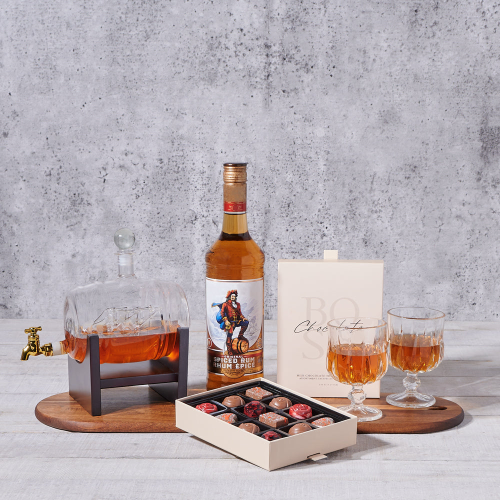 Whiskey Barrel Decanter Vodka Gift – how the gift is presented