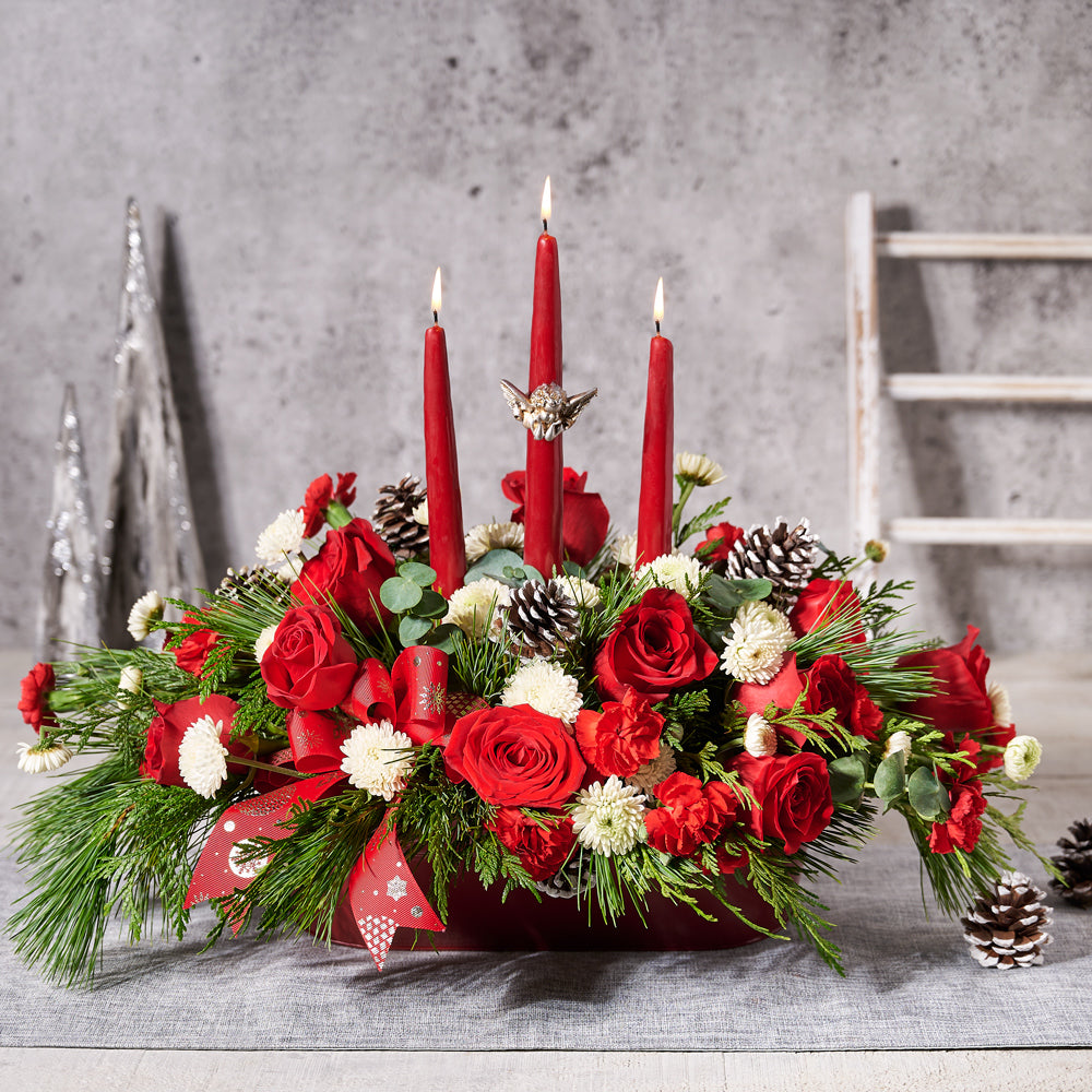 Holiday Blooms in Metal Tin – how the gift is presented