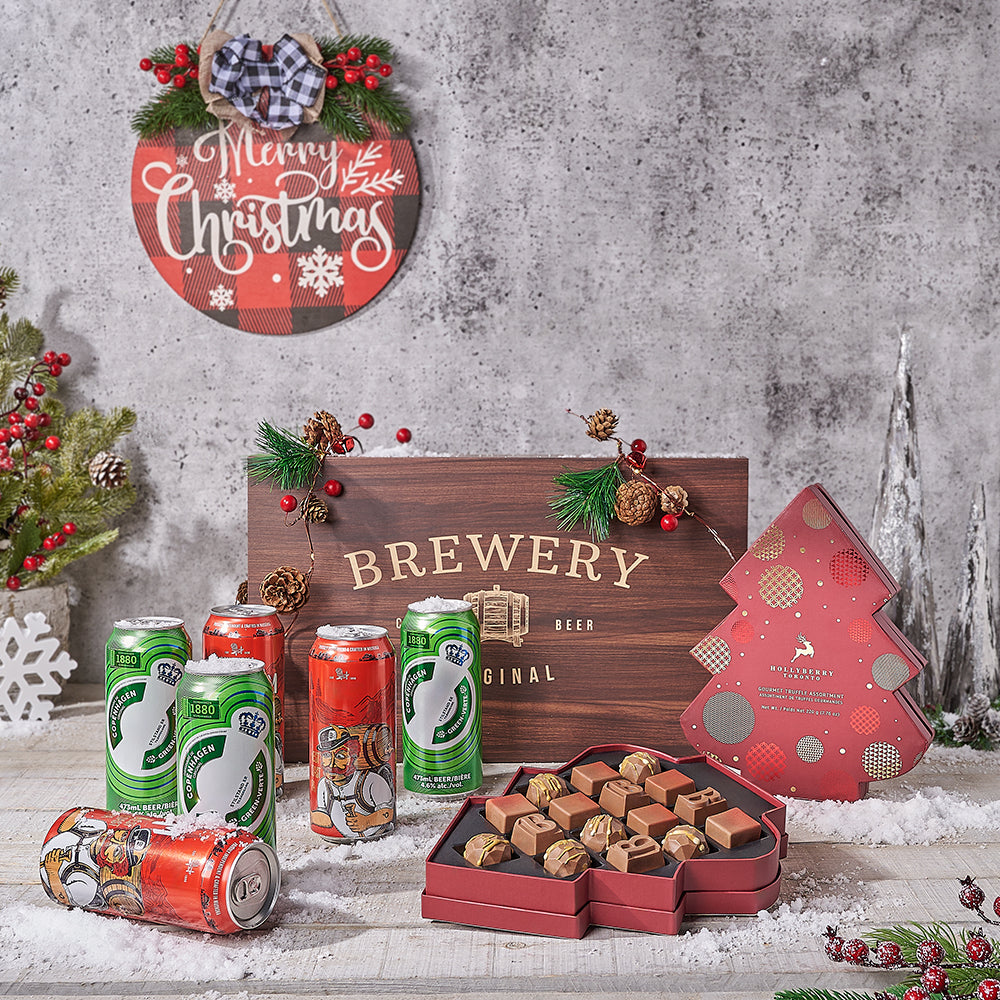 Santa's Joyful Christmas Beer Set – how the gift is presented