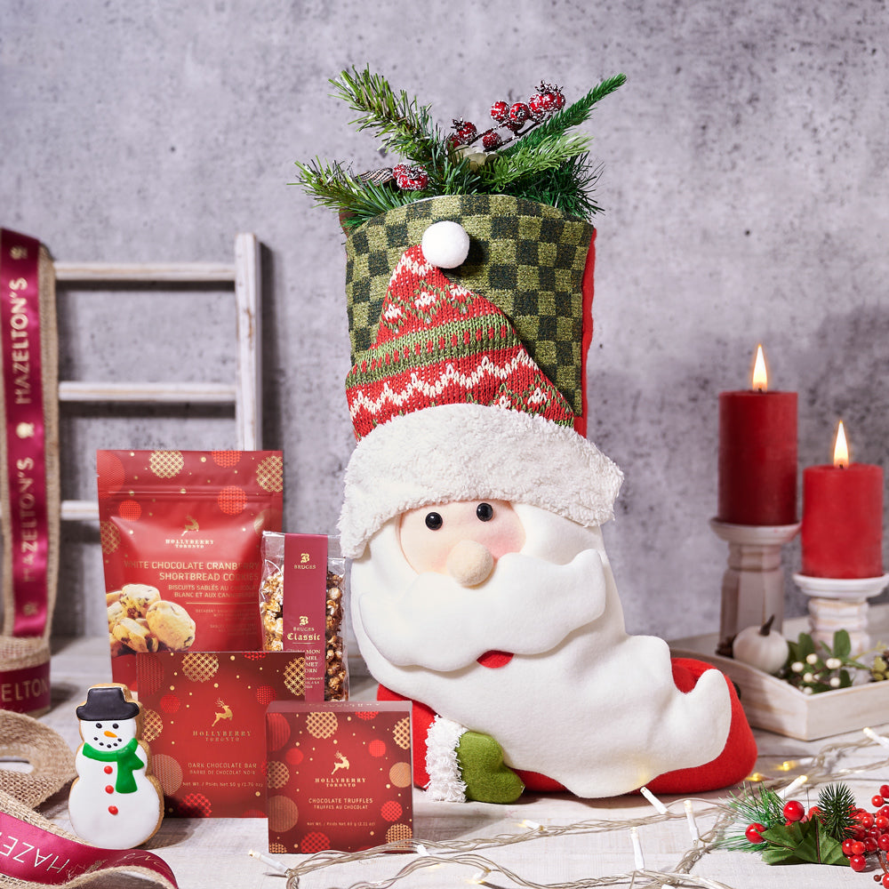 Santa Christmas Chocolate Stocking – how the gift is presented