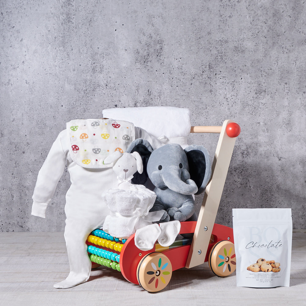 Baby Plush Elephant and Walker Set – how the gift is presented