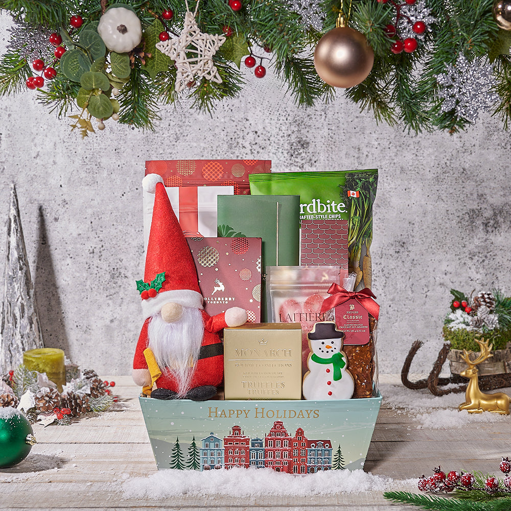 Holiday Market Tray Assorted Chocolates – how the gift is presented
