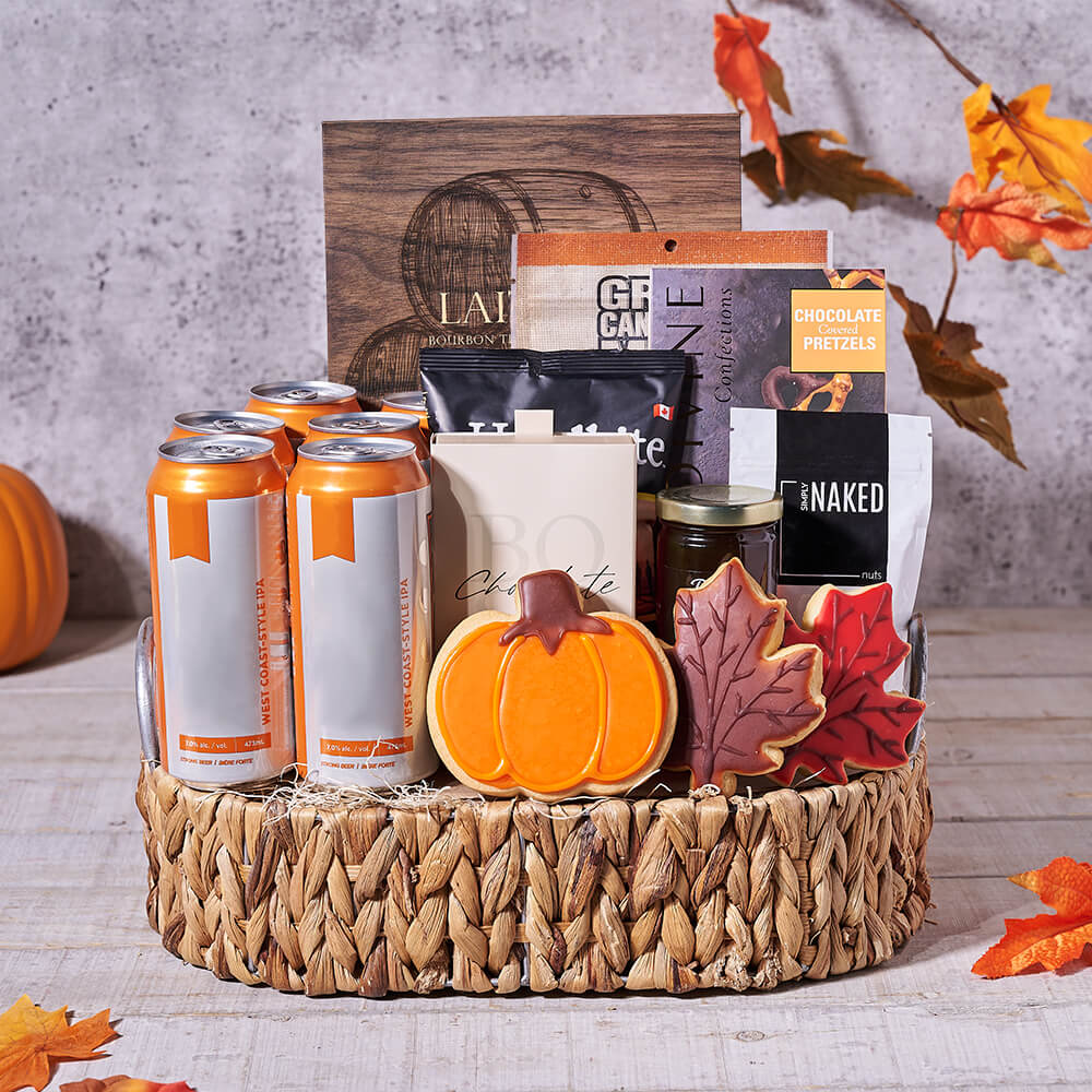 Thanksgiving Beer Gift Platter – how the gift is presented