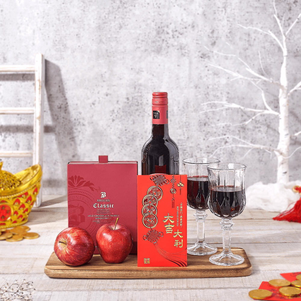 Wine and Truffles Gift Basket, USA – how the gift is presented